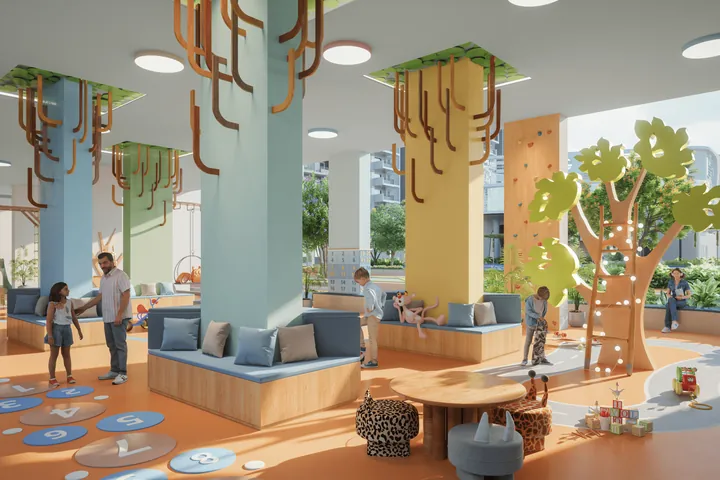 A bright indoor play area for children